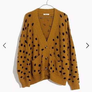 Madewell Hillview Cardigan Sweater in Painted Spots